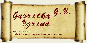 Gavrilka Ugrina vizit kartica